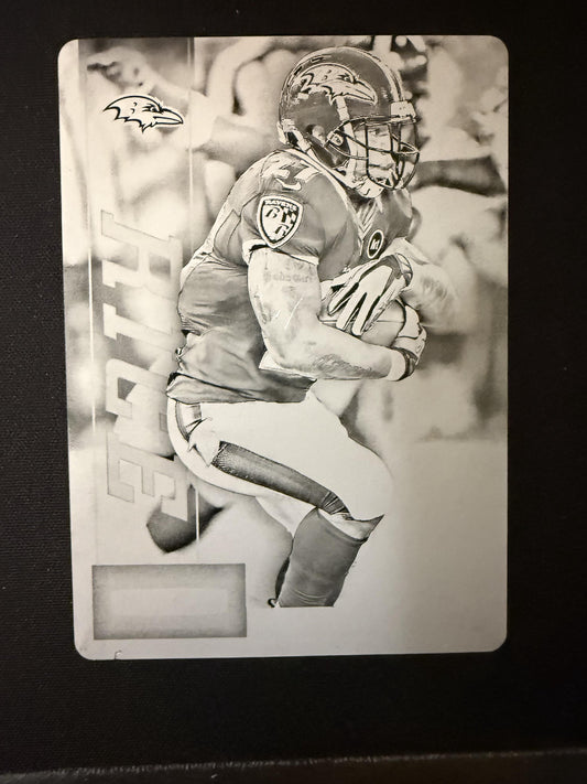 #10 Ray Rice 2013 Panini Rookies & Stars SN #/1 Ravens Printing Plates Black