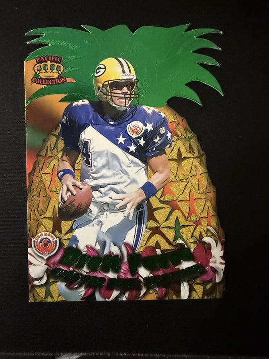 #PB-4 Brett Favre 1996 Pacific Crown Royale Green Bay Packers Pro Bowl Die Cut