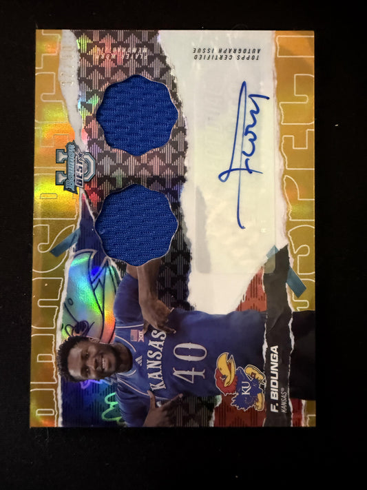 #PDRA-FB FLORY BIDUNGA 2025 BOWMAN BEST U DUAL RELIC AUTO GOLD /50