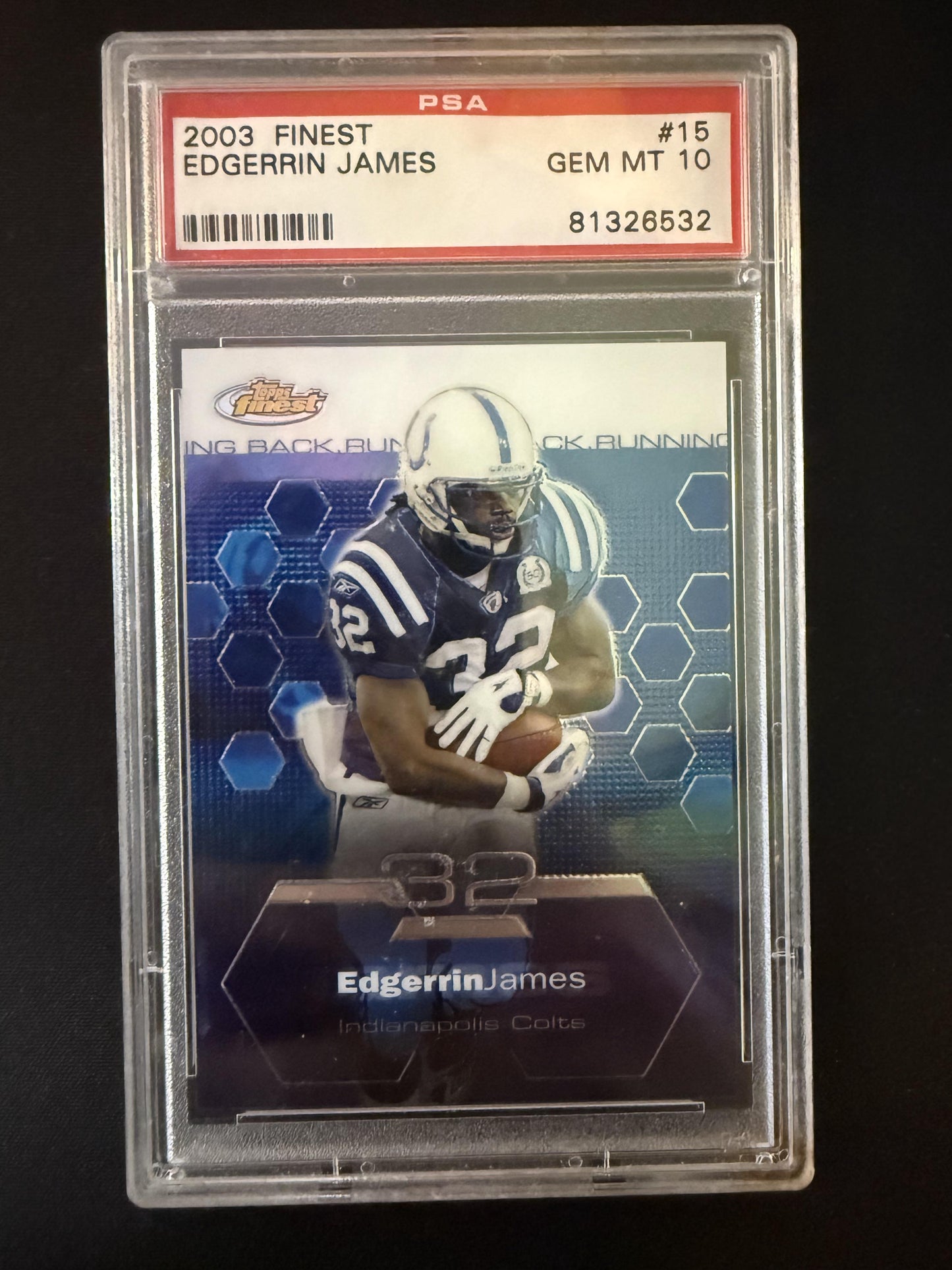 #15 Edgerrin James 2003 Finest Indianapolis Colts sports