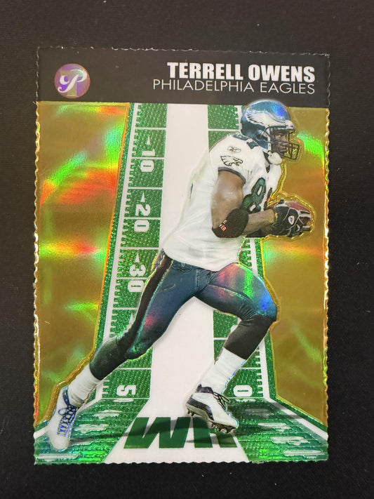 #3 Terrell Owens 2004 Topps Pristine SN #/99 Philadelphia Eagles Gold Refractors