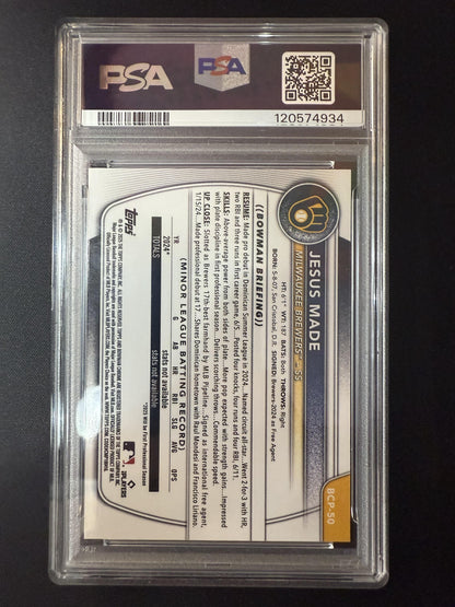 #BCP-50 Jesus Made 2025 Bowman Milwaukee Brewers Reptilian