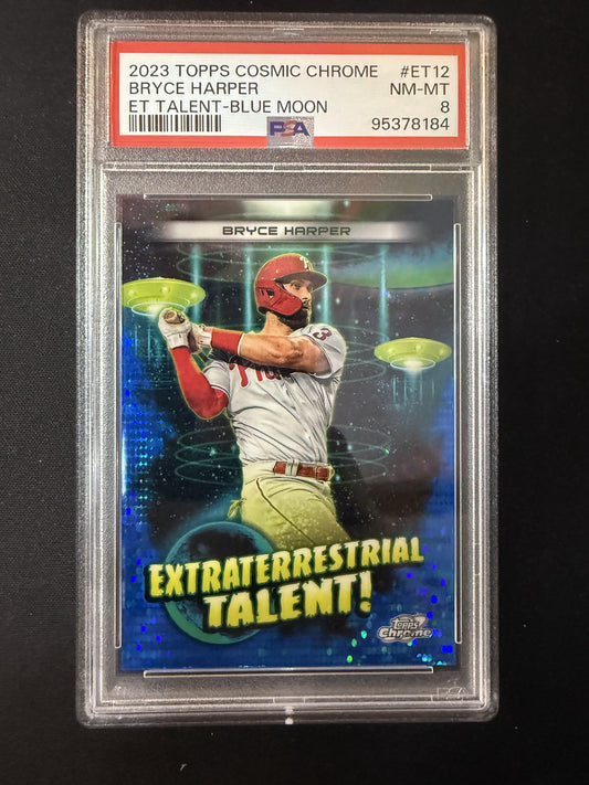 #ET-12 Bryce Harper 2023 Topps Cosmic /99 Extraterrestrial Talent Blue Moon