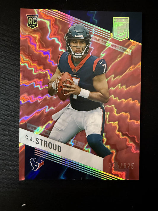 #112 C.J. Stroud 2023 Donruss Elite /625 Texans Aspirations Shimmer