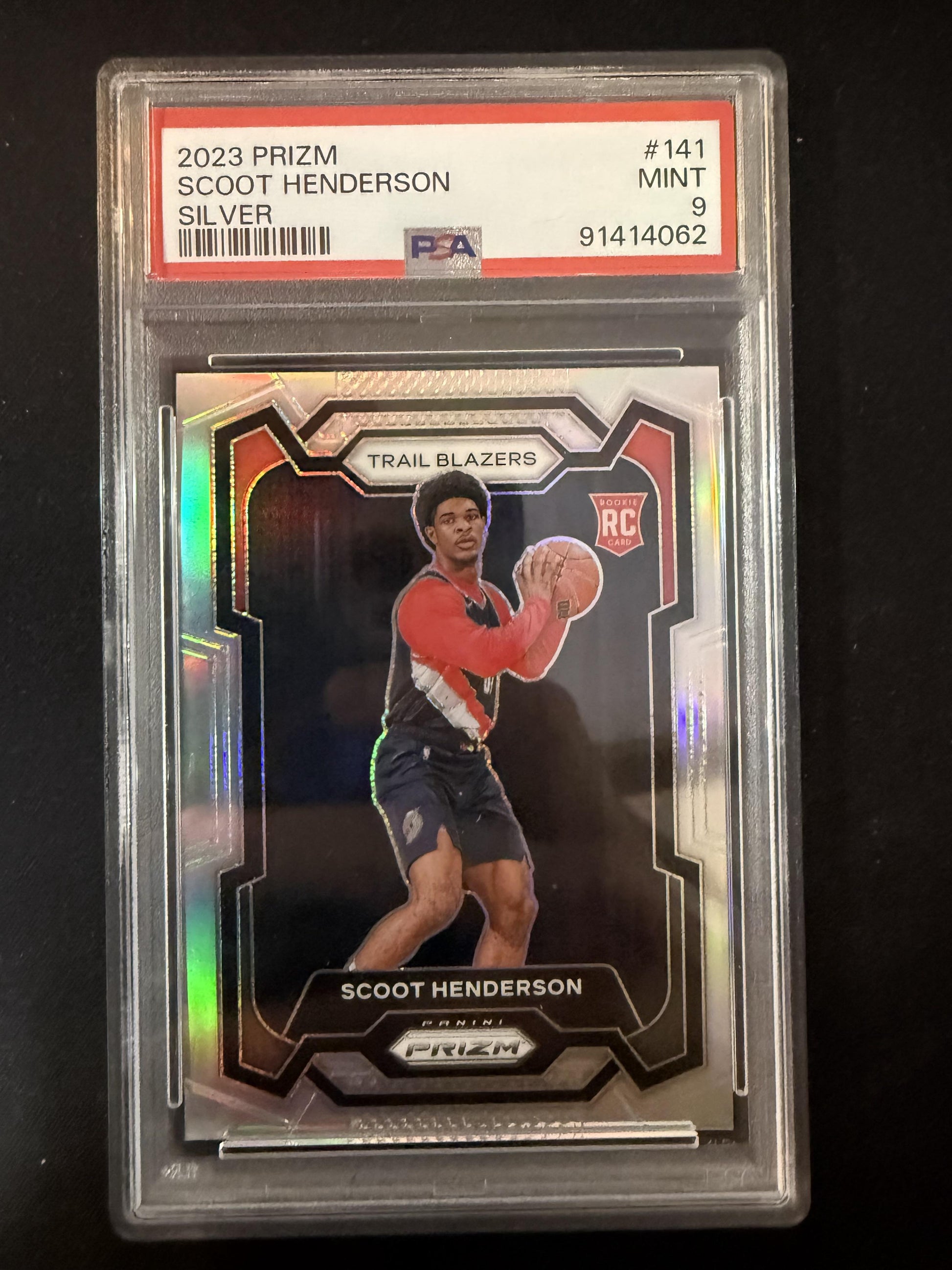 #141 Scoot Henderson 2023-24 Panini Prizm RC Rookie Trail Blazers Silver