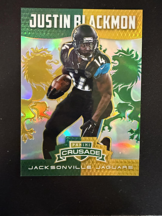 #16 Justin Blackmon 2014 Panini Rookies & Stars SN #/5 Jaguars Crusade Green