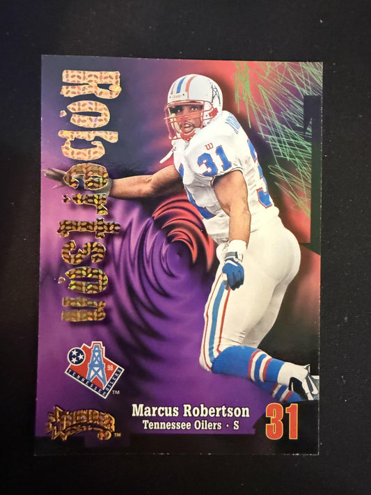 #15 Marcus Robertson 1998 SkyBox Thunder SN #/25 Tennessee Oilers Super Rave