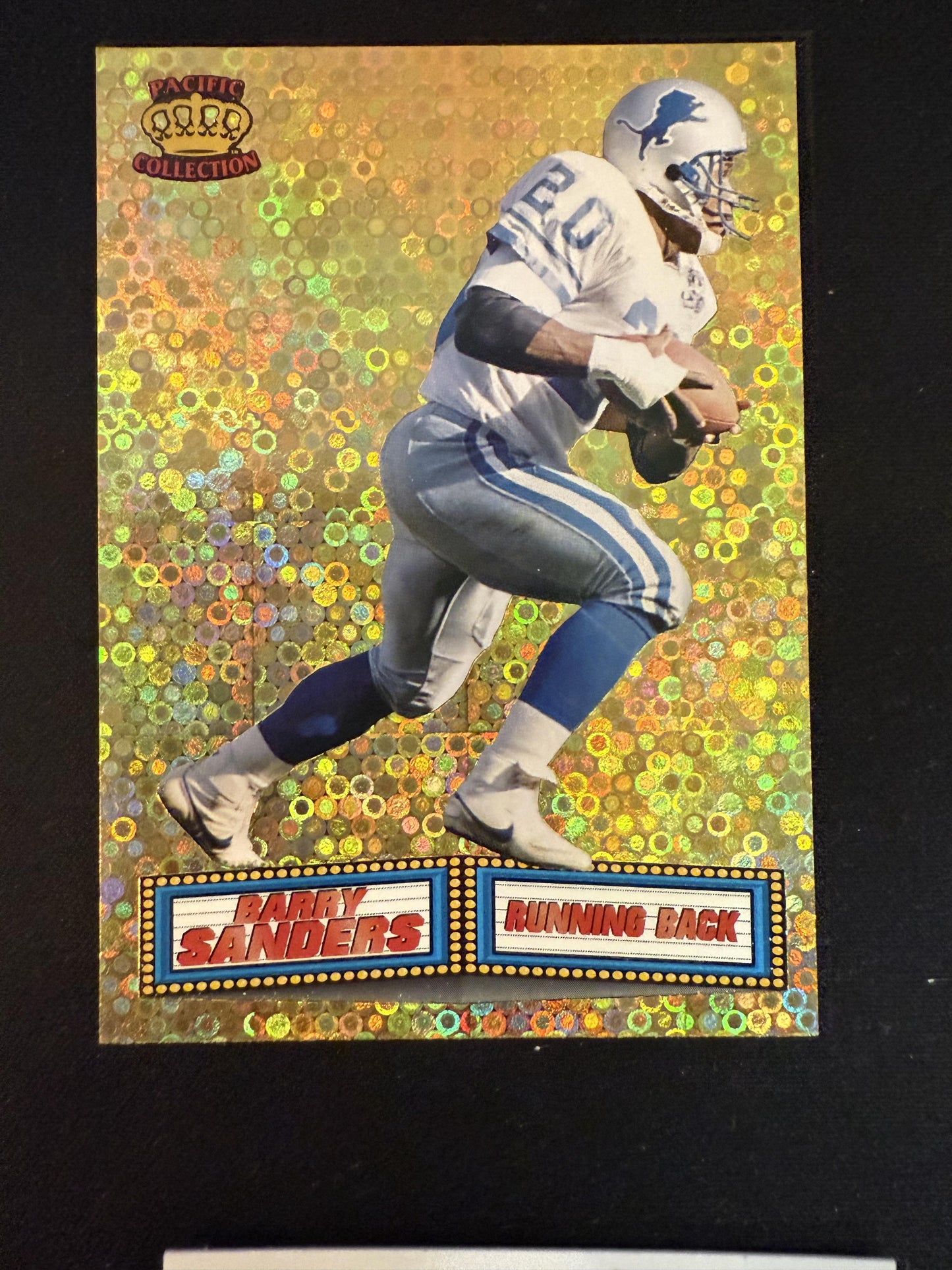 #27 Barry Sanders 1994 Pacific Detroit Lions sports Marquee Prisms Gold