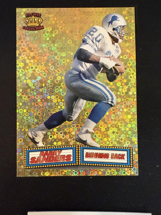 #27 Barry Sanders 1994 Pacific Detroit Lions sports Marquee Prisms Gold
