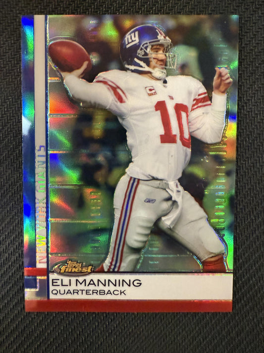 #35 Eli Manning 2009 Finest SN #/199 New York Giants sports Green Refractors
