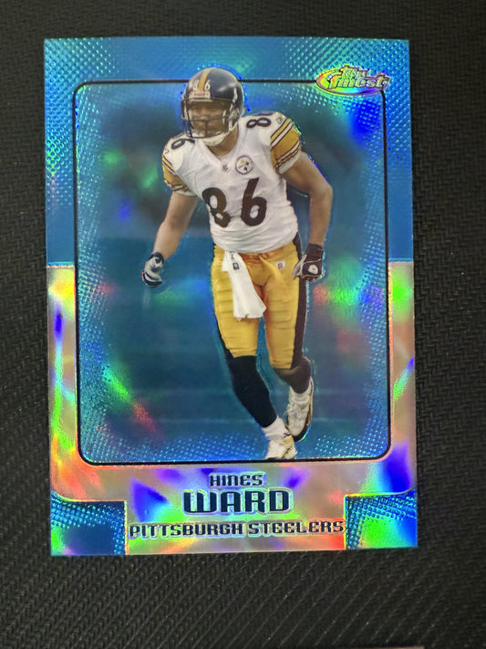 #88 Hines Ward 2006 Finest SN #/299 Pittsburgh Steelers sports Blue Refractors