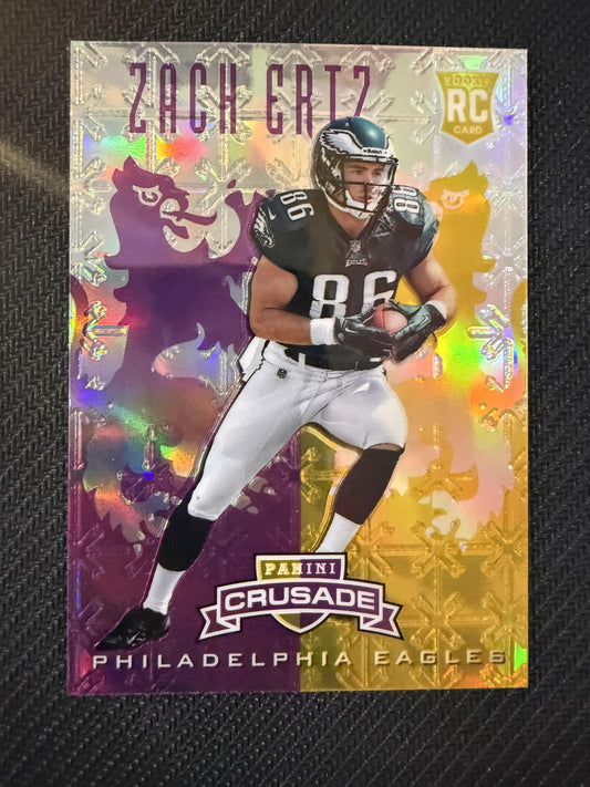 #40 Zach Ertz 2013 Panini Rookies & Stars SN #/49 Eagles Rookie Crusade Purple