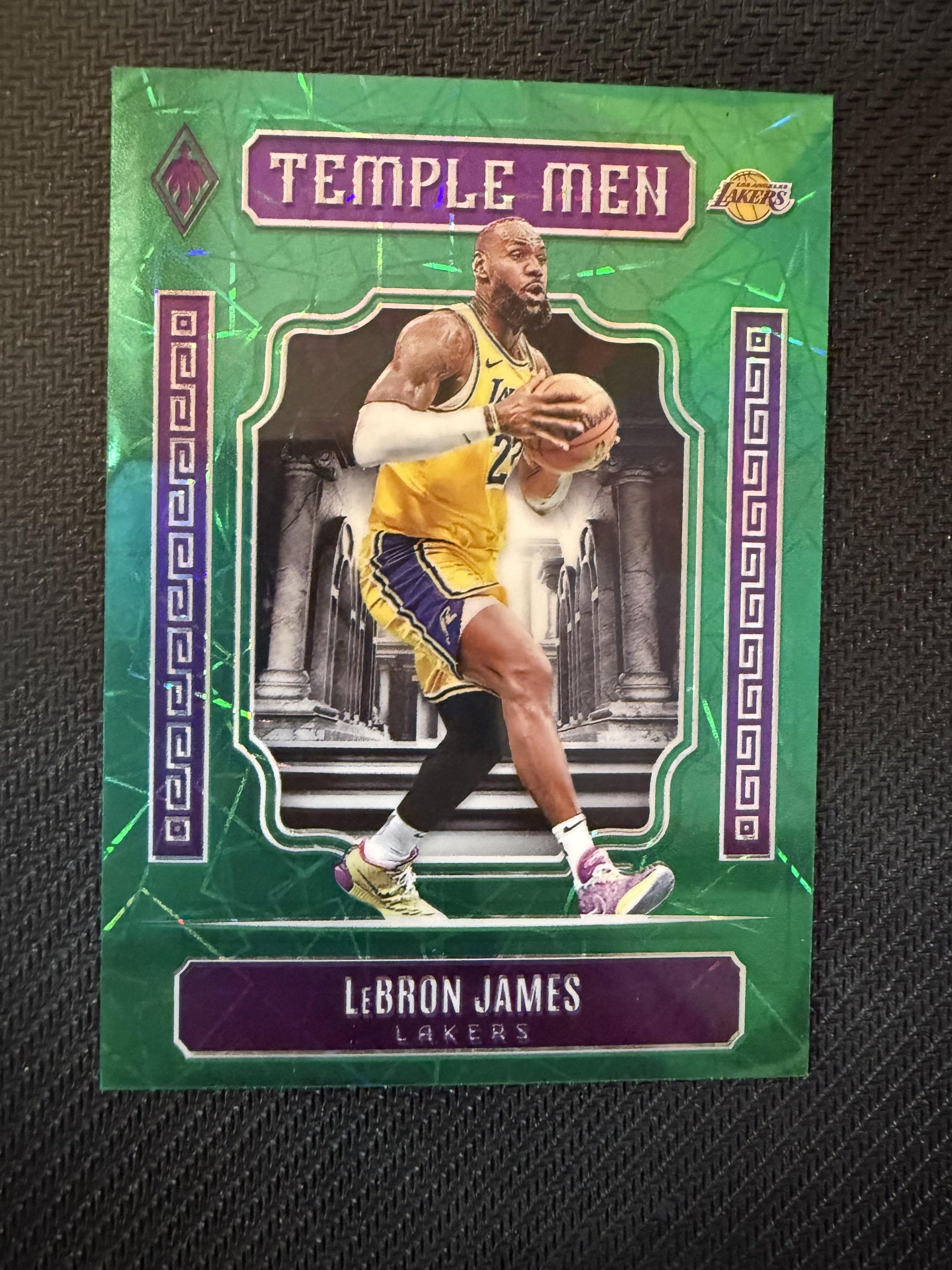 #2 LeBron James 2023-24 Panini Phoenix SN #/175 Lakers Temple Men Green Lazer