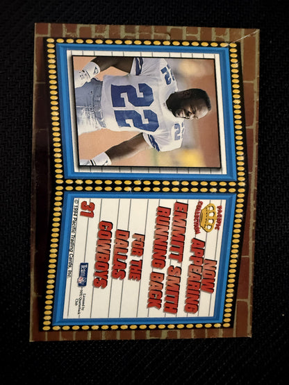 #31 Emmitt Smith 1994 Pacific Dallas Cowboys sports Marquee Prisms Gold
