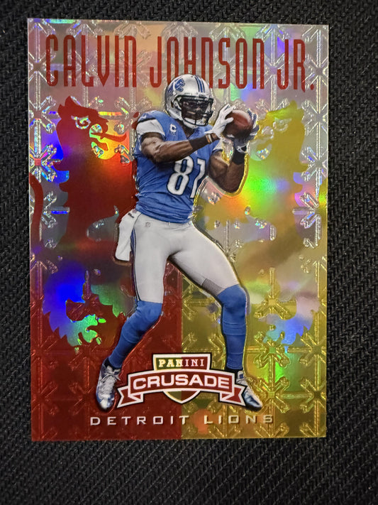 #6 Calvin Johnson Jr. 2013 Panini Rookies & Stars SN #/99 Lions Crusade Red