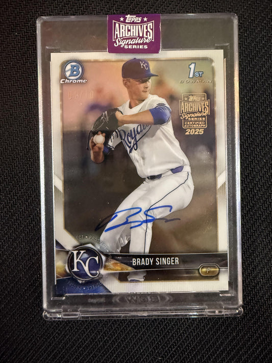 #BDC-135 2025 TOPPS ARCHIVES SIGNATURE SERIES BRADY SINGER AUTO /10