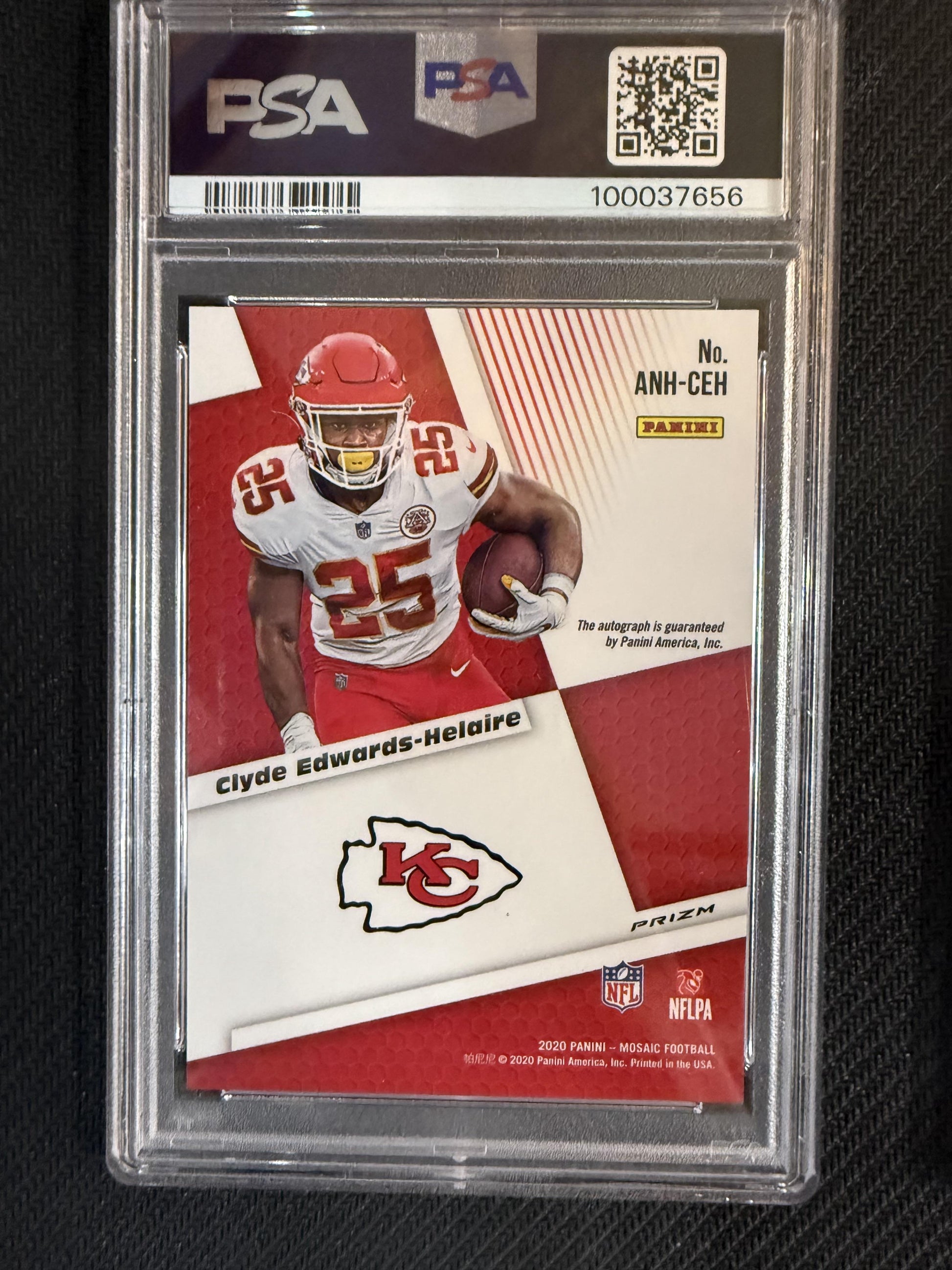 #12 Clyde Edwards-Helaire 2020 Panini Mosaic AU Auto Chiefs Autographs No Huddle