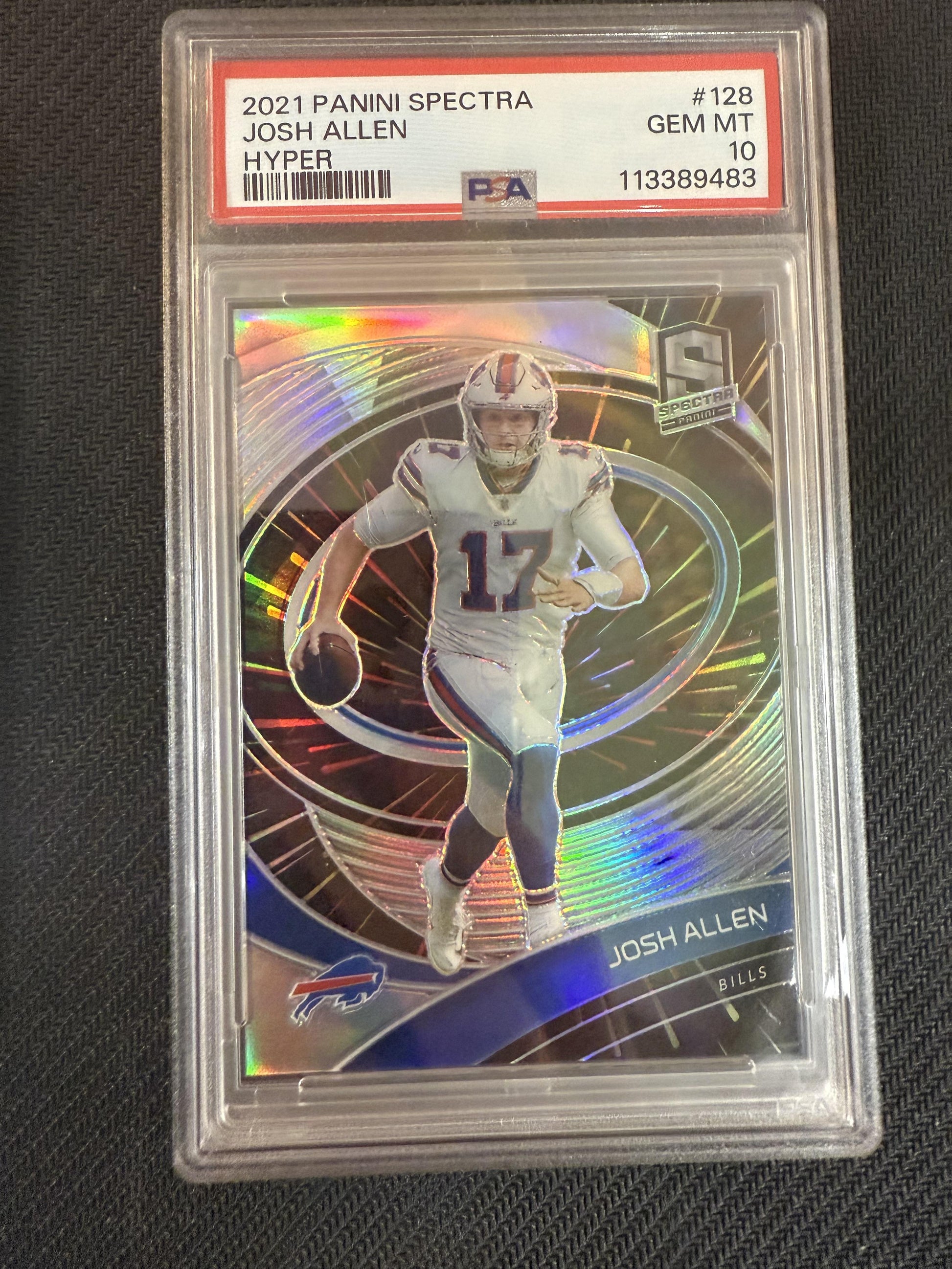 #128 Josh Allen 2021 Panini Spectra SN #/75 Buffalo Bills sports Hyper