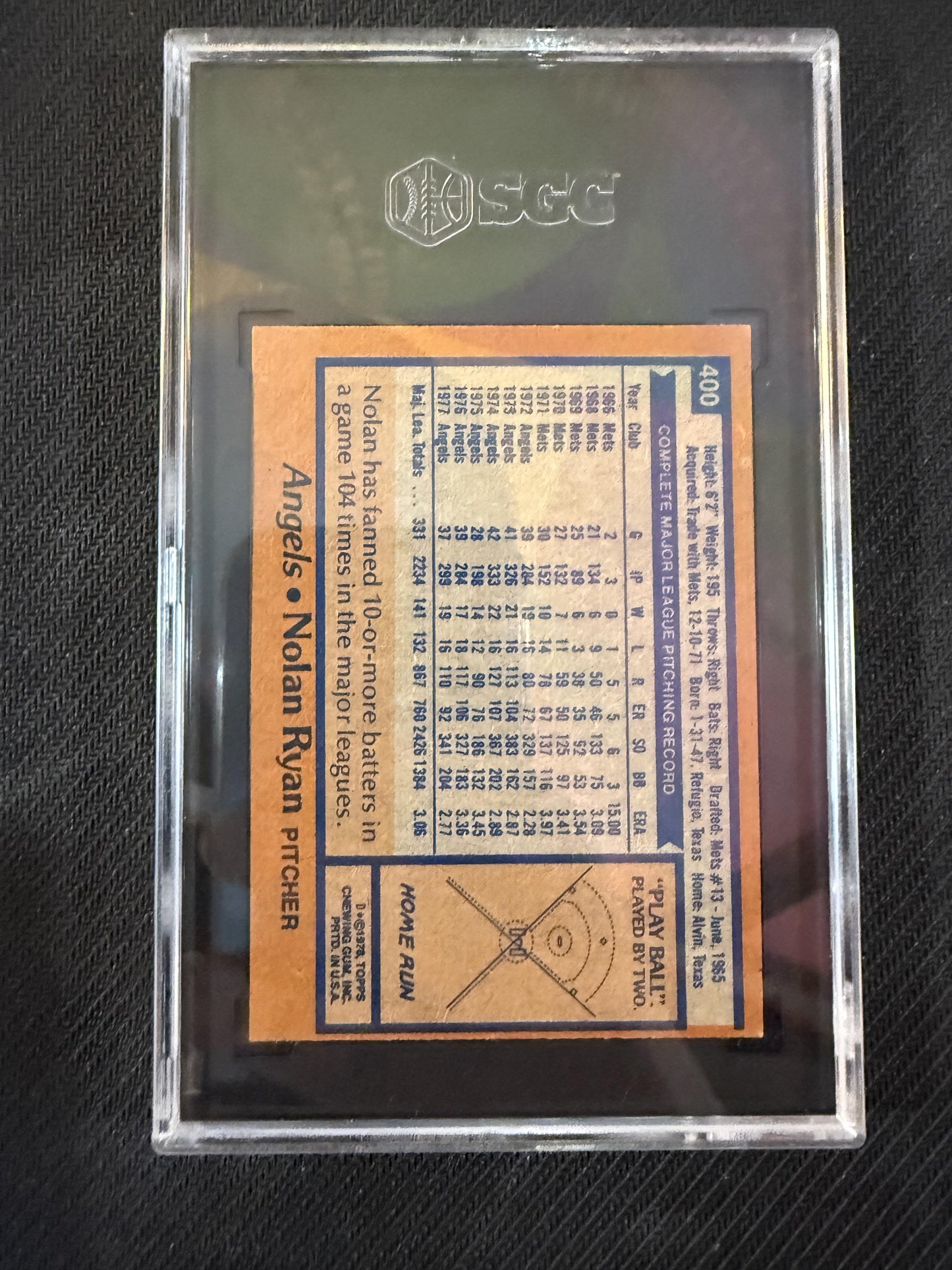 #400 Nolan Ryan 1978 Topps California Angels sports