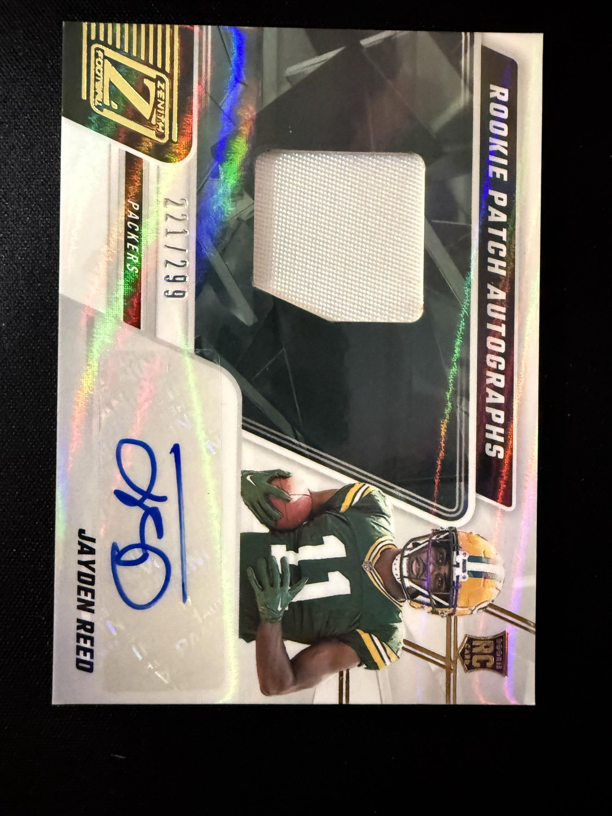 #218 Jayden Reed 2023 Panini Zenith SN,RC,MEM,AU Rookie Auto #/299 Packers