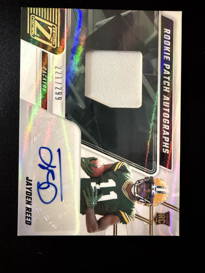 #218 Jayden Reed 2023 Panini Zenith SN,RC,MEM,AU Rookie Auto #/299 Packers
