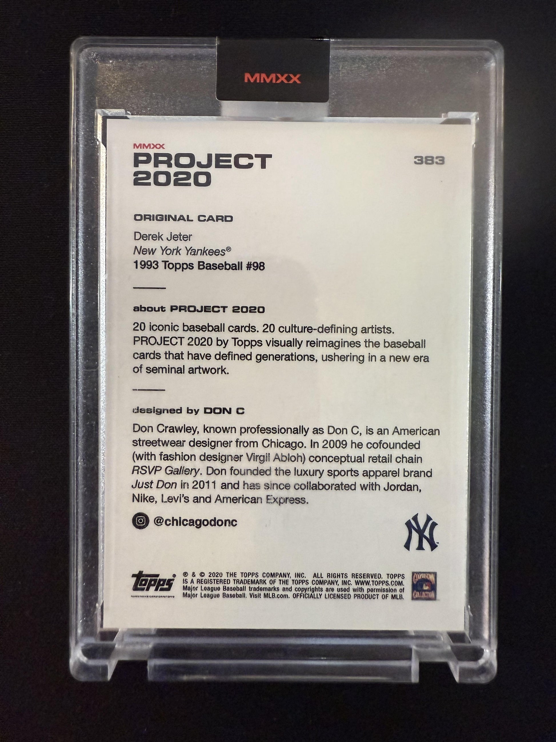 #383 Derek Jeter 2020 Topps Project 2020 New York Yankees sports