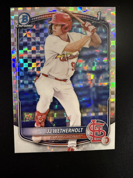 #BCP-22 JJ Wetherholt 2025 Bowman St. Louis Cardinals X-Fractor