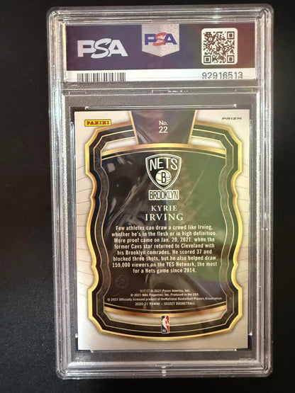 #22 Kyrie Irving 2020-21 Panini Select Brooklyn Nets Select Company Silver