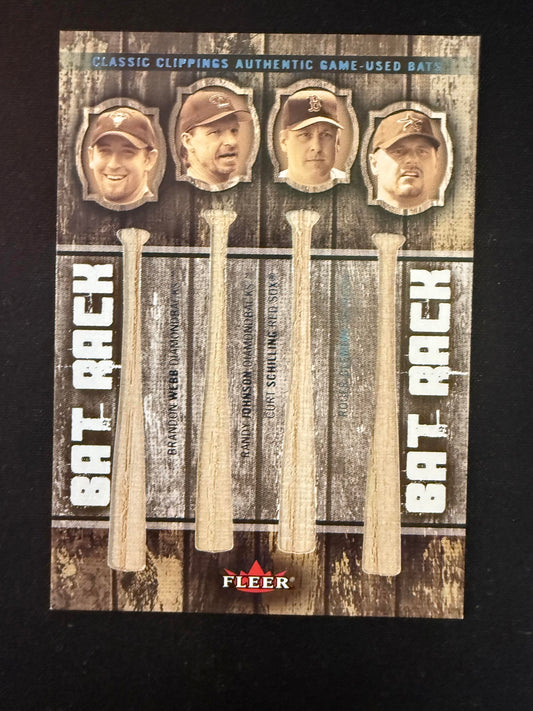 #1 WEBB JOHNSON SCHILLING CLEMENS 2005 FLEER Philadelphia Phillies BAT RACK