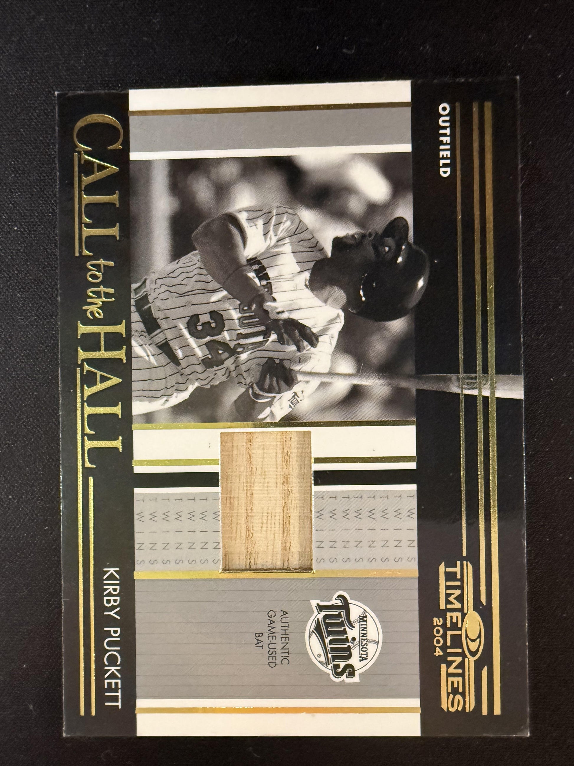 #CH-13 Kirby Puckett 2004 Donruss Timelines Twins Call to the Hall Material