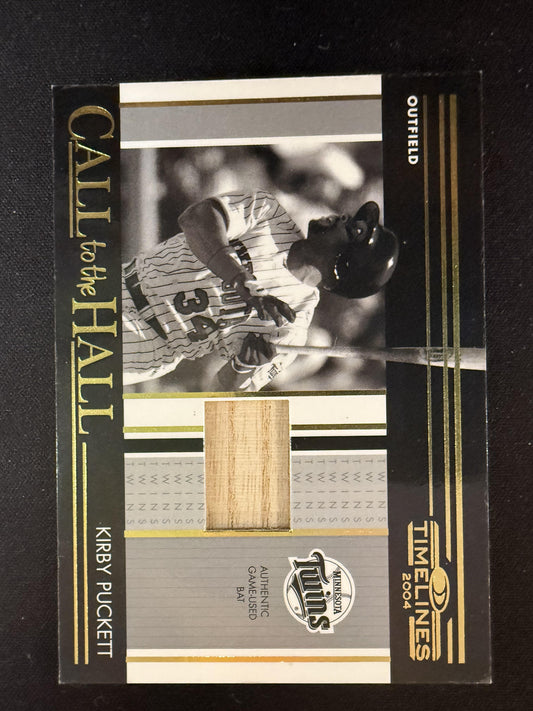#CH-13 Kirby Puckett 2004 Donruss Timelines Twins Call to the Hall Material