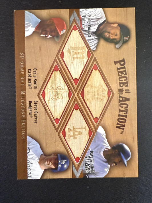 PWSG PUCKETT WINFIELD SMITH GARVEY 2001 UPPER DECK PIECE OF THE ACTION
