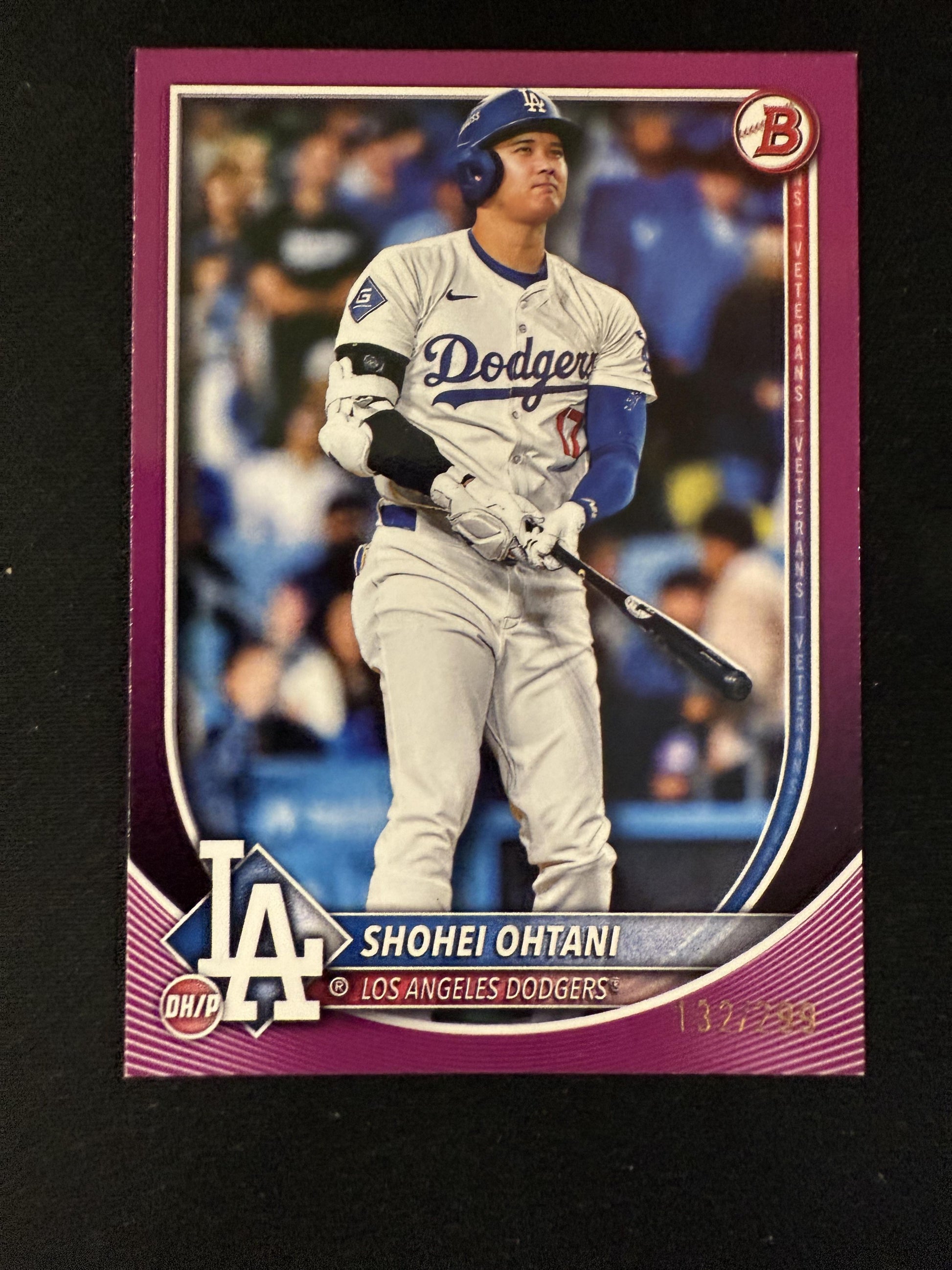 #17 Shohei Ohtani 2025 Bowman SN #/299 Los Angeles Dodgers sports Fuchsia