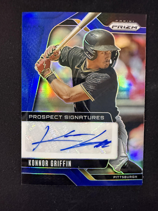 #PS-KG Konnor Griffin 2025 Panini Prizm Pirates AUTO Signatures Blue /49