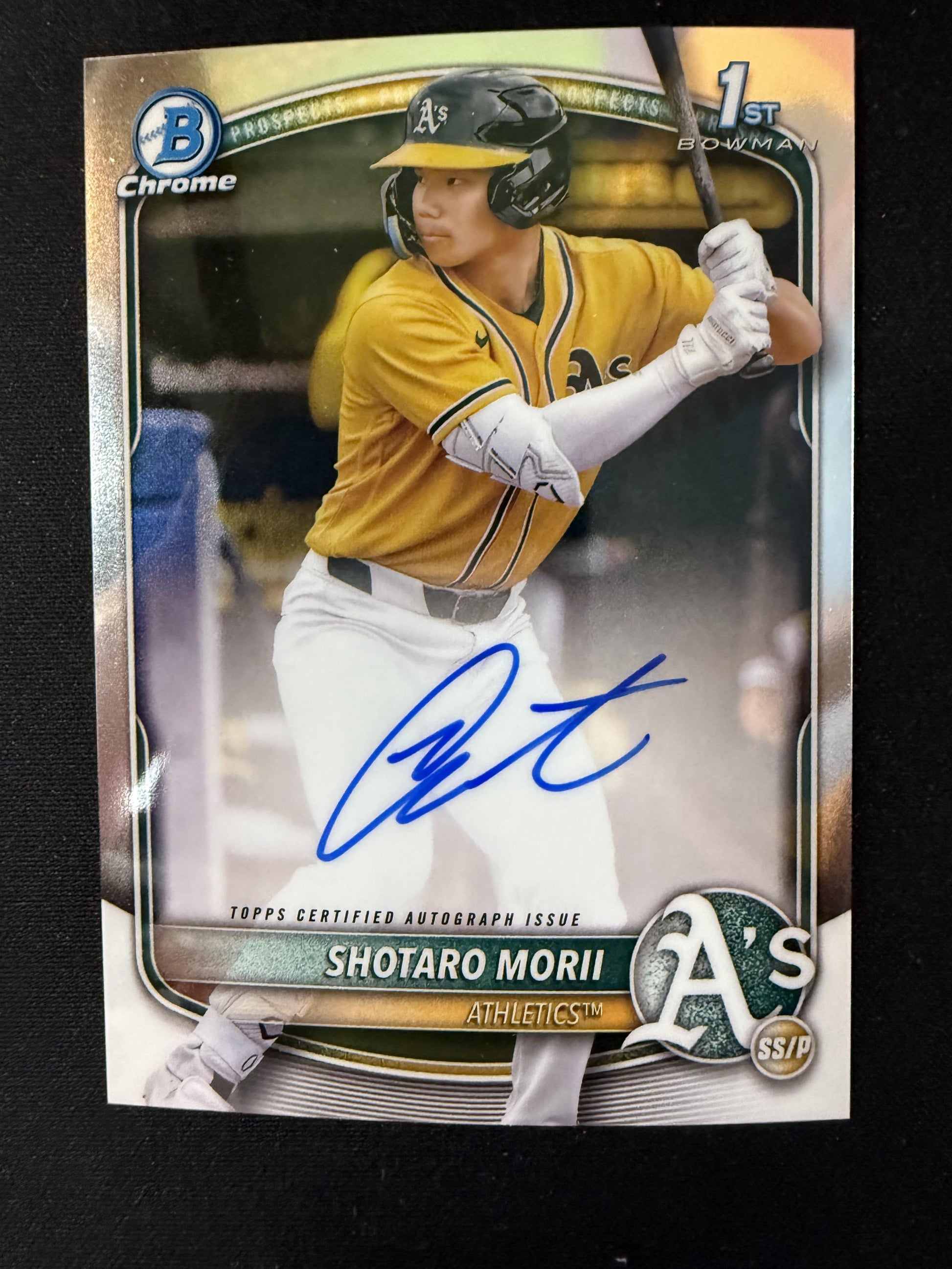 #CPA-SM SHOTARO MORII 2025 BOWMAN CHROME PROSPECT AUTORAPH