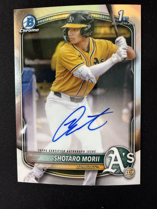 #CPA-SM SHOTARO MORII 2025 BOWMAN CHROME PROSPECT AUTORAPH