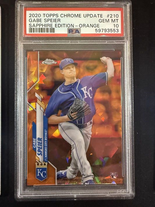 #U-210 Gabe Speier 2020 Topps Chrome Update Sapphire Edition /25 Royals Orange