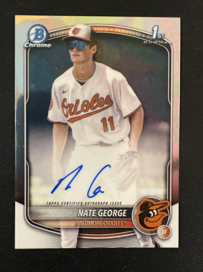 #CPA-NG NATE GEORGE 2025 BOWMAN CHROME AUTOGRAPH
