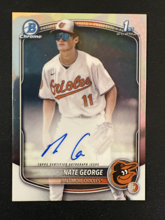 #CPA-NG NATE GEORGE 2025 BOWMAN CHROME AUTOGRAPH