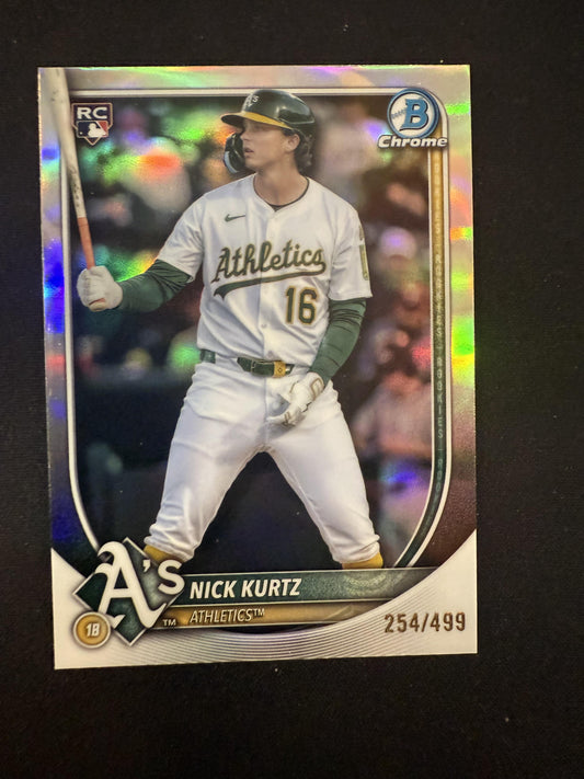 #93 NICK KURTZ 2025 BOWMAN CHROME REFRACTOR /499