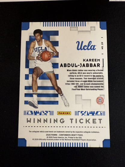 #29 Kareem Abdul-Jabbar 2020 Panini Contenders Draft Picks /23 Cracked Ice