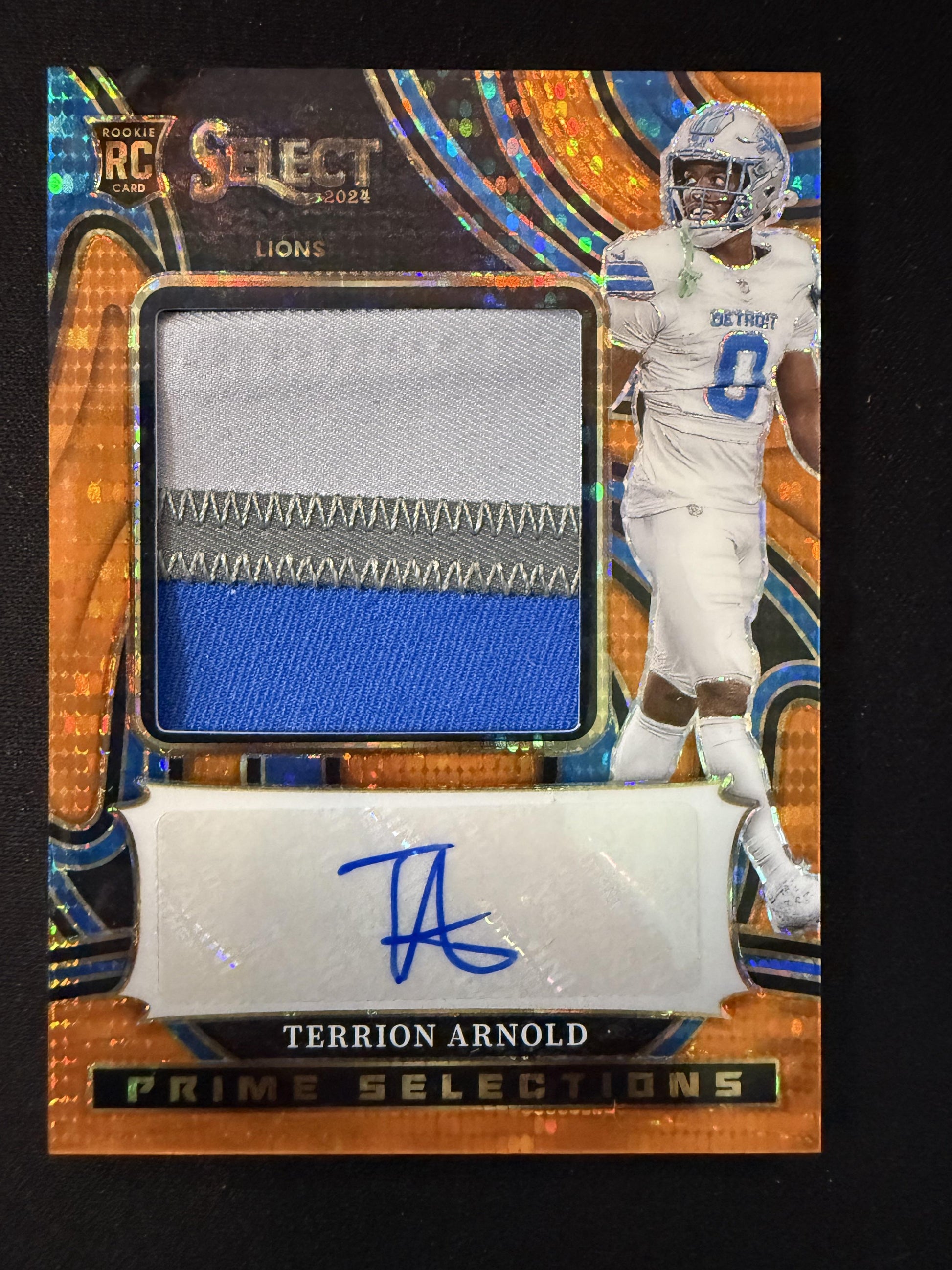 #PSPS-TAD Terrion Arnold 2024 Panini Select Auto /35 Selections Orange Pulsar