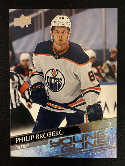#204 Philip Broberg 2020-21 Upper Deck RC Rookie Edmonton Oilers sports