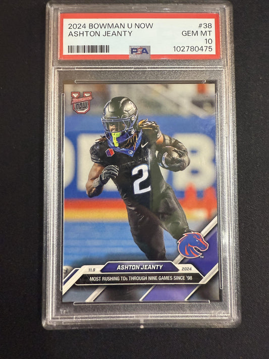 #38 Ashton Jeanty 2024 Bowman U Now Boise State Broncos sports