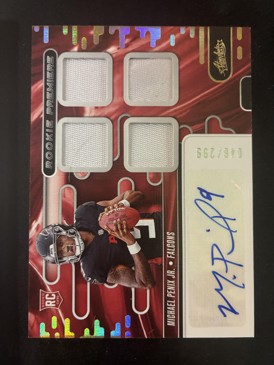 #RPMA-MPX Michael Penix Jr 2024 Panini Absolute /299 Rookie Premiere Auto
