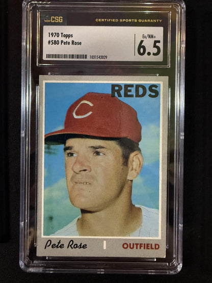 #580 Pete Rose 1970 Topps Cincinnati Reds sports