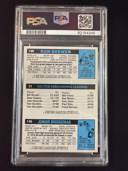 #31 / 146 / 198 Junior Bridgeman / Larry Bird / Ron Brewer TL 1980-81 Topps