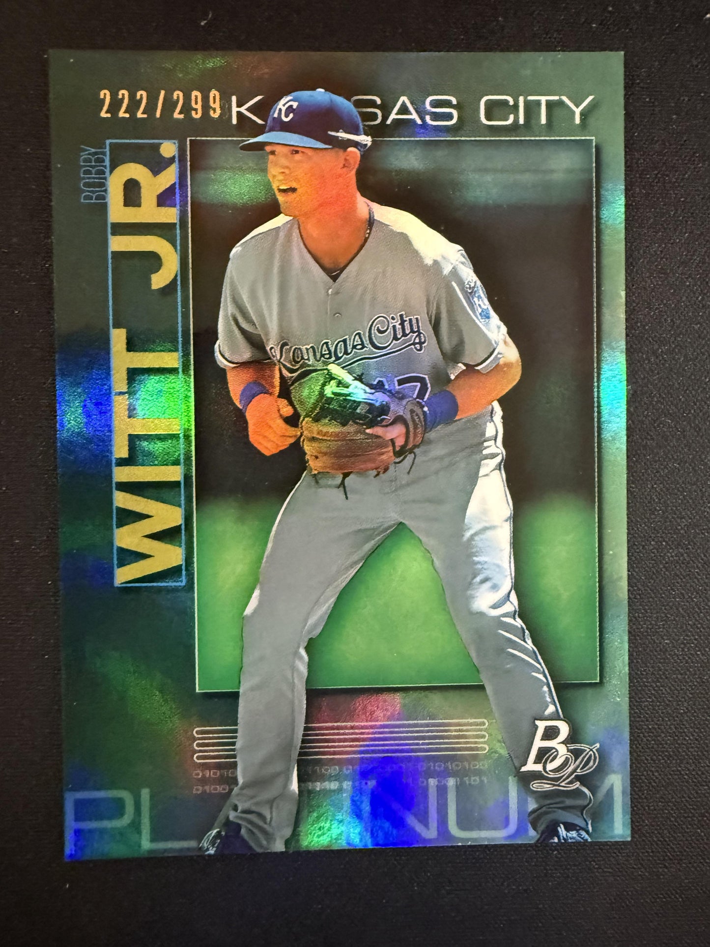 #TOP-25 Bobby Witt Jr. 2020 Bowman Platinum SN #/299 Royals Top Prospects Teal