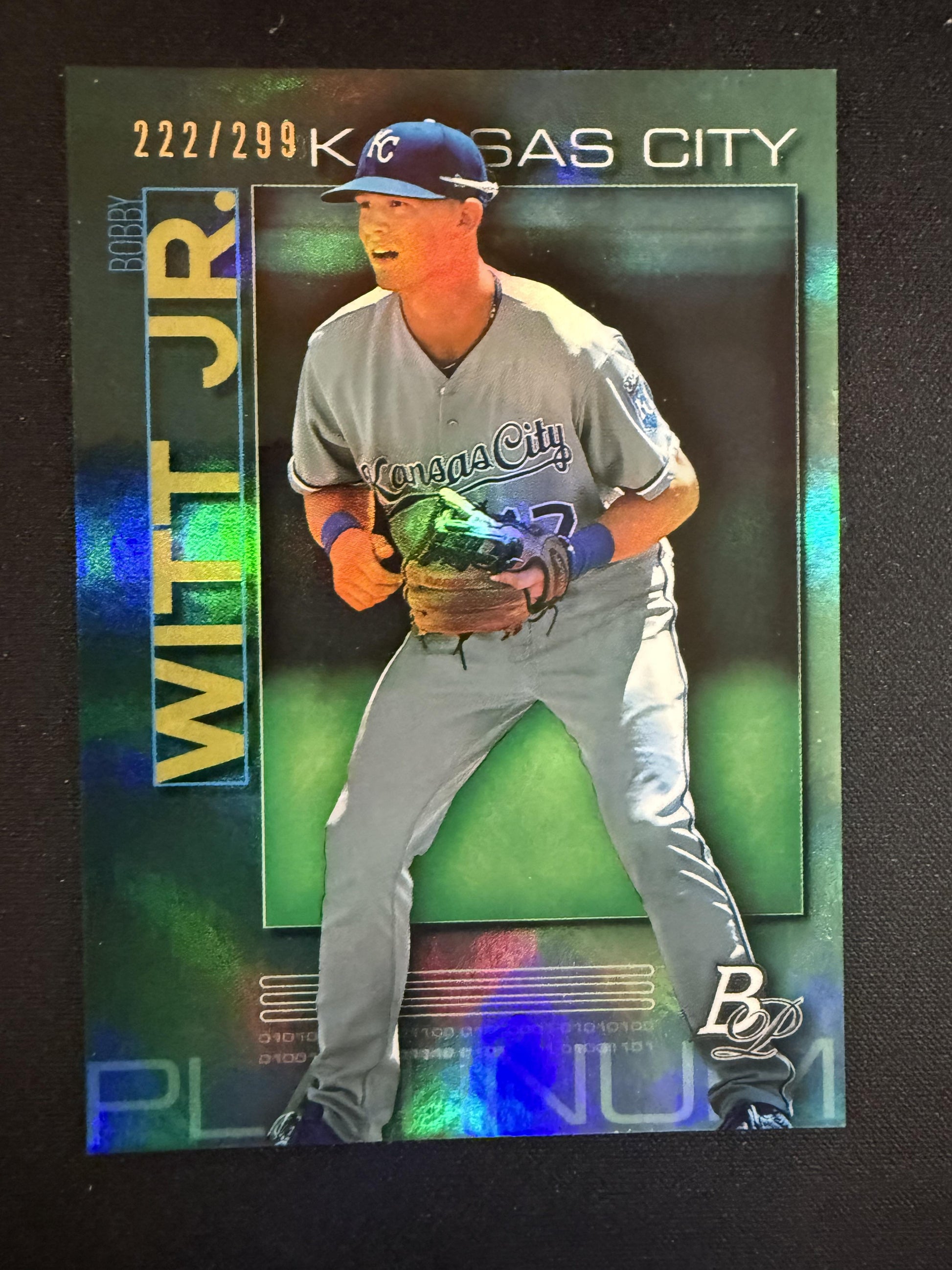 #TOP-25 Bobby Witt Jr. 2020 Bowman Platinum SN #/299 Royals Top Prospects Teal