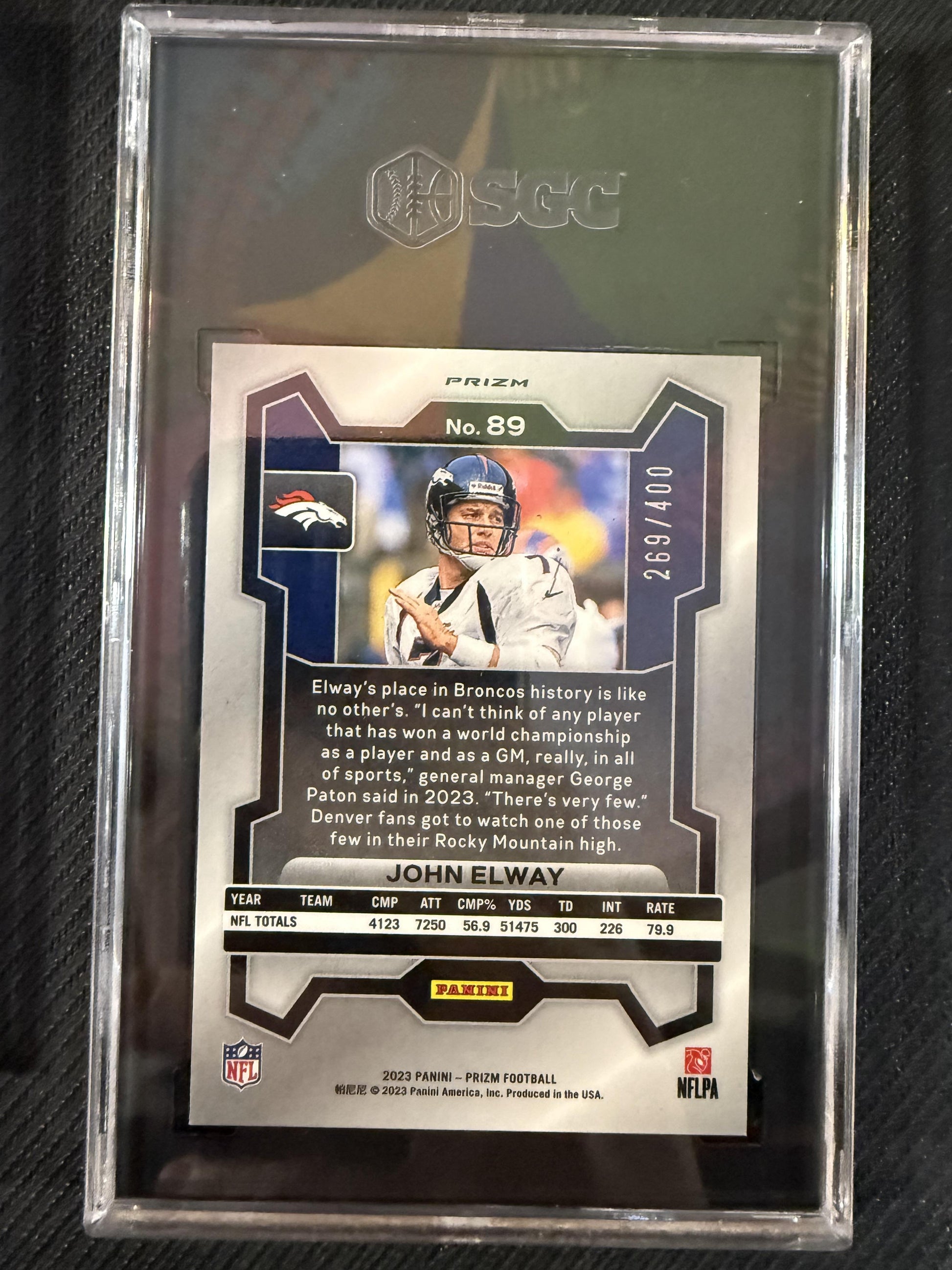 #89 John Elway 2023 Panini Prizm SN #/400 Denver Broncos sports Pandora